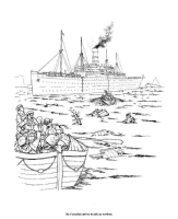 A coloring page of the titanic